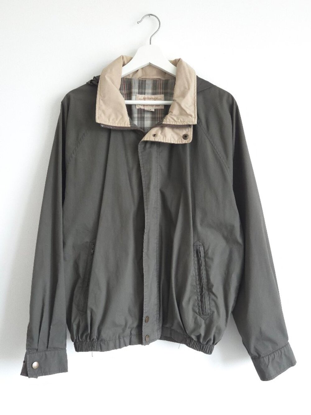 Vintage Retro Olive Green Lightweight Jacket
